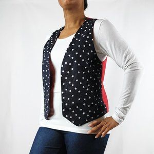Blue, Red & White American Flag Theme Vest